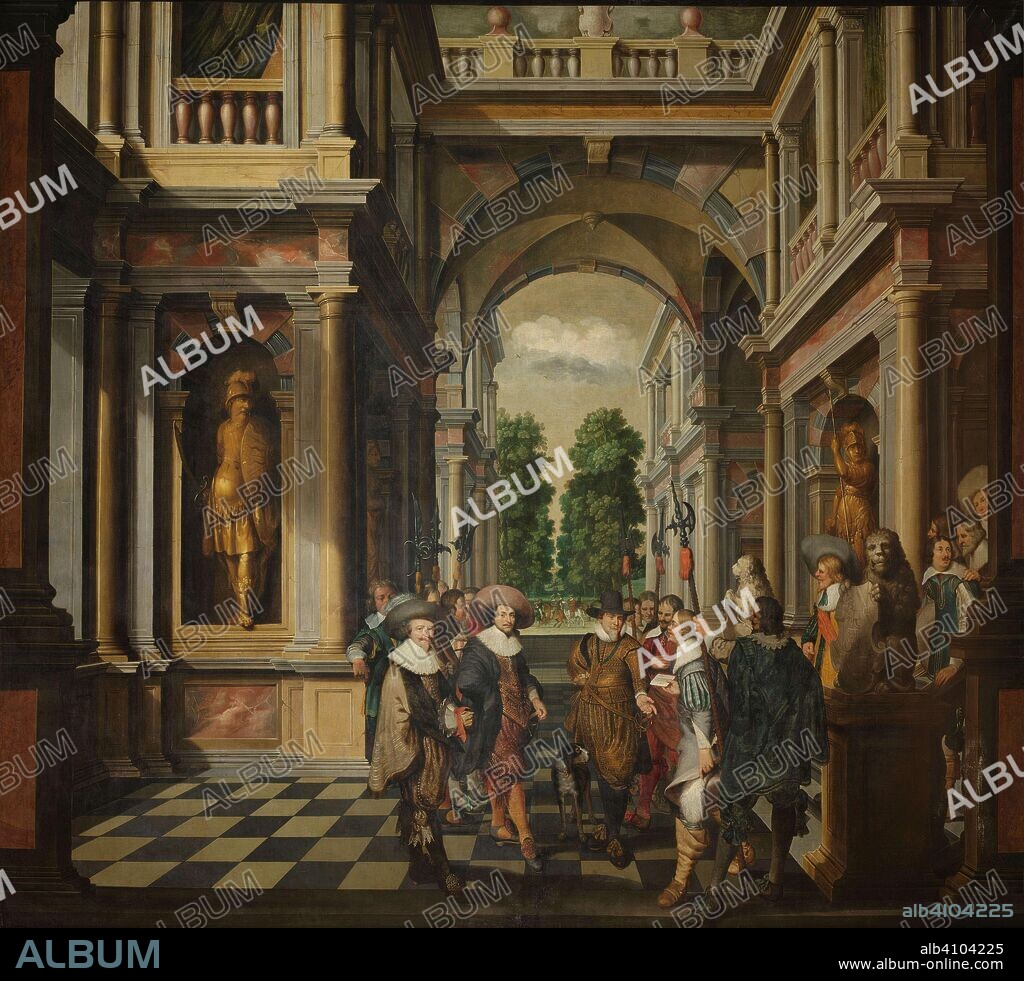 DIRCK VAN DELEN. A Seven-Part Decorative Sequence: A Gallery. Dating: 1630 - 1632. Measurements: h 309 cm × w 350 cm × d 6 cm; h 319 cm × w 360 cm × d 15.5 cm.