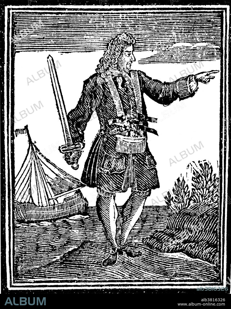 Charles Vane (1680 - March 29, 1721) was an English pirate who preyed upon English and French shipping. His pirate career lasted from 1716 - 1719. He was among the pirate captains who operated out of the notorious base at New Providence in the Bahamas after the British abandoned the colony during the War of Spanish Succession. His navigating and ship combat skills were unmatchable, and he successfully plundered a numerous vessels. However, he often didn't get along with his crew, which completely ruined him and put the end to his career. While operating between Cuba and Hispaniola  he and his crew attacked a vessel, but after a few shoots he decided to flee from the battle. Lead by his quartermaster, Jack Rackham, his crew accused him of cowardice.and he was left behind with a small sloop and a few loyal pirates. He captured a couple of small ships and rebuilt his pirate fleet, but a hurricane wrecked his ships and almost entire crew drowned. He and another survivor were stranded on a small fisherman's island. His rescuer was the former buccaneer, Captain Holford, He imprisoned and extradited him to authorities in Port Royal. Vane was put on trial, found guilty and hanged in 1721.