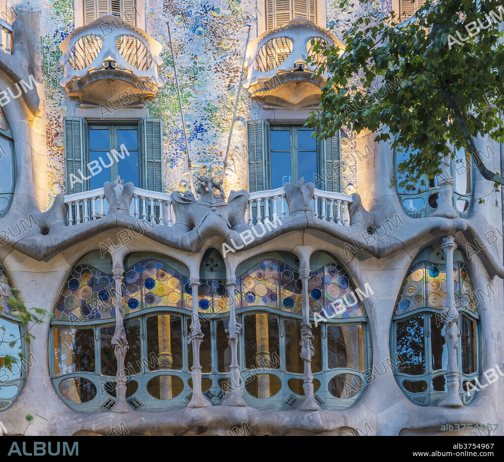 Casa Batllo, UNESCO World Heritage Site, Barcelona, Catalonia, Spain, Europe.