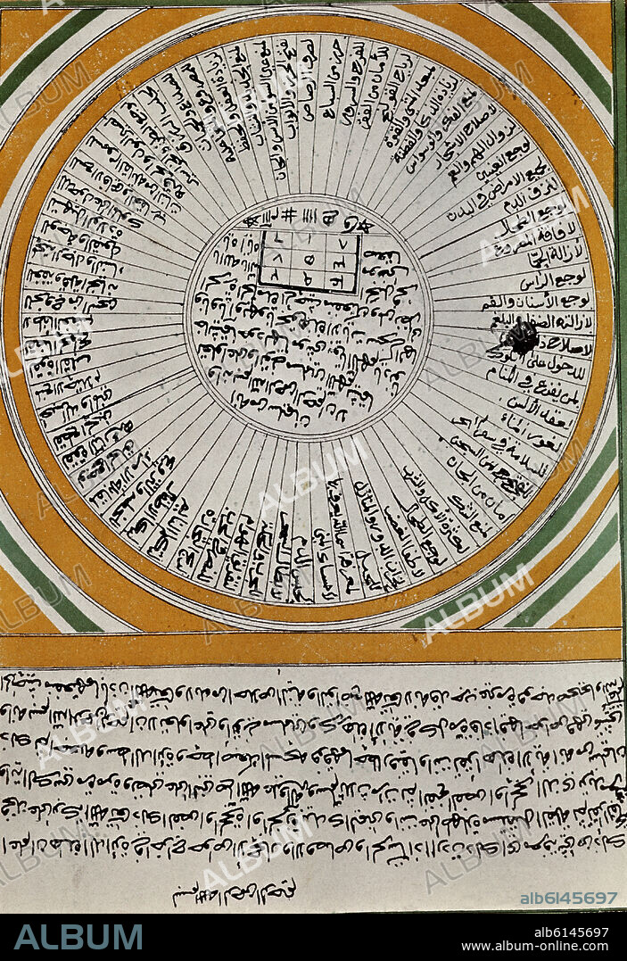 ARABIC MAGIC CIRCLE - CURATIVE TALISMAN.