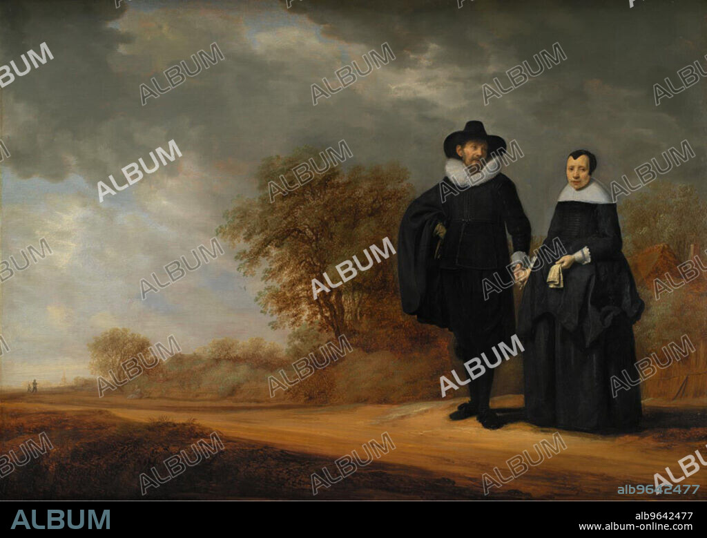 SIMON KICK, FRANS DE HULST and GERARD DONCK. Burgomaster Cornelis Damasz. van der Gracht and his Wife, Jopken Jacobs, in a Landscape, 1635-1639.