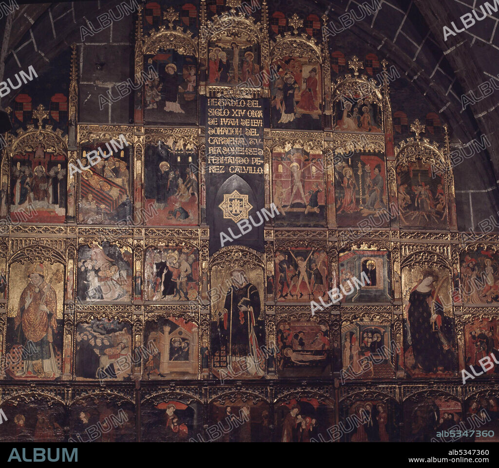 JUAN DE LEVI (FL. 1392-1404). LEVI , JUAN DE. PINTOR ACTIVO EN ZARAGOZA EN EL SIGLO XV. RETABLO DE SANTA CATALINA , SAN LORENZO Y SAN PRUDENCIO EN LA CAPILLA DEL CARDENAL CALVILLO EN LA . CATEDRAL DE TARAZONA.