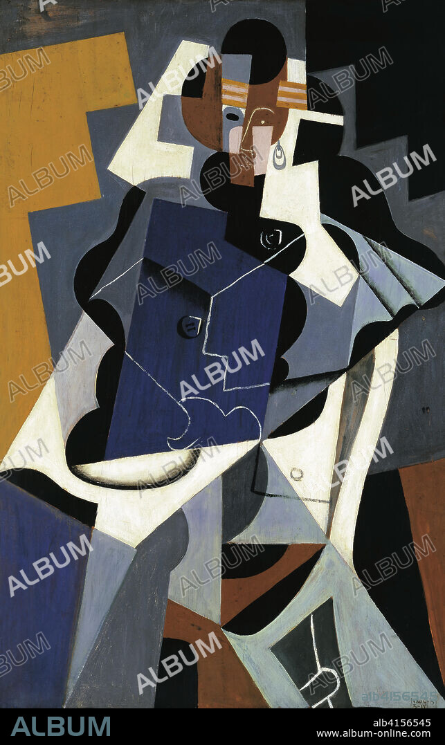 Juan Gris (Madrid, 1887-Boulogne-sur-Seine, 1927). Seated Woman (1917). Oil on panel. 116 x 73 cm.