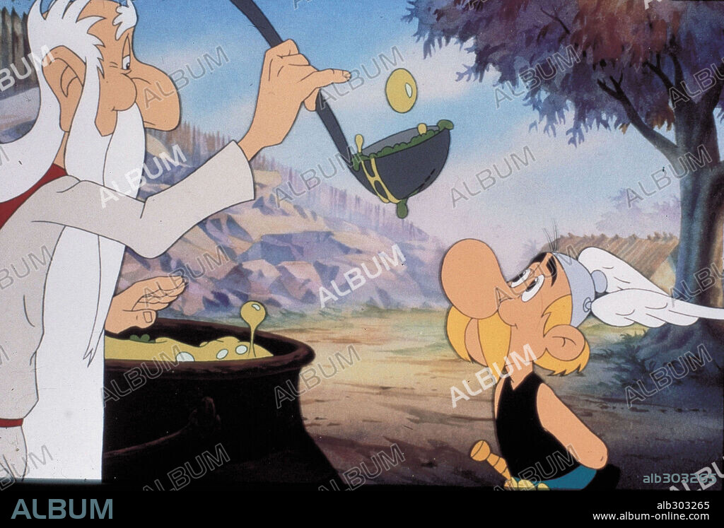 ASTÉRIX EN BRETAÑA, 1986 (ASTERIX CHEZ LES BRETONS), dirigida por PINO VAN LAMSWEERDE. Copyright GAUMONT IMAGES 2.
