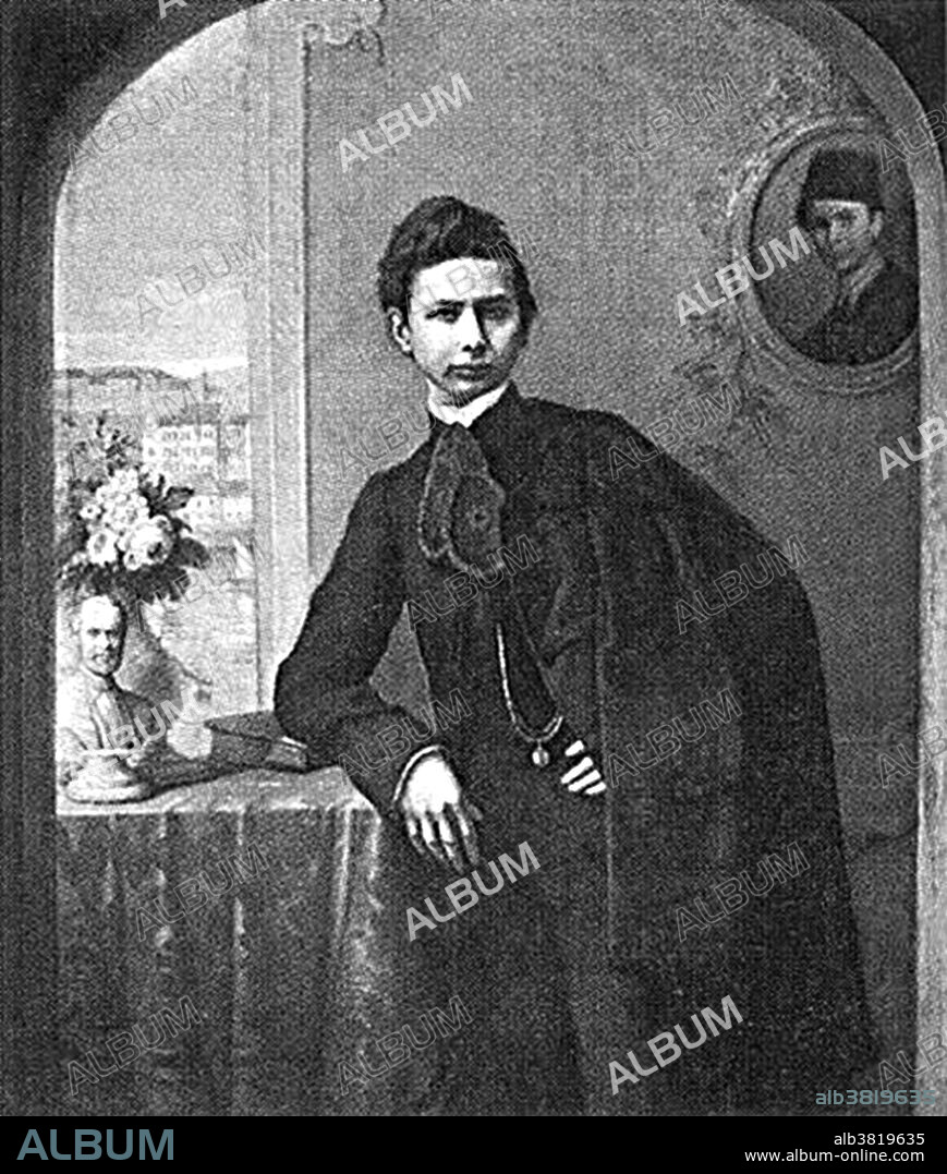Janos Bolyai (December 15, 1802 - January 27, 1860) was a Hungarian mathematician, known for his work in non-Euclidean geometry, a geometry that differs from Euclidean geometry in its definition of parallel lines. The discovery of a consistent alternative geometry that might correspond to the structure of the universe helped to free mathematicians to study abstract concepts irrespective of any possible connection with the physical world. By the age of 13, he had mastered calculus and other forms of analytical mechanics, receiving instruction from his father. He became so obsessed with Euclid's parallel postulate and came to the conclusion that the postulate is independent of the other axioms of geometry and that different consistent geometries can be constructed on its negation. In addition to his work in geometry, Bolyai developed a rigorous geometric concept of complex numbers as ordered pairs of real numbers. He was an accomplished polyglot speaking nine foreign languages. No original portrait of Bolyai survives.