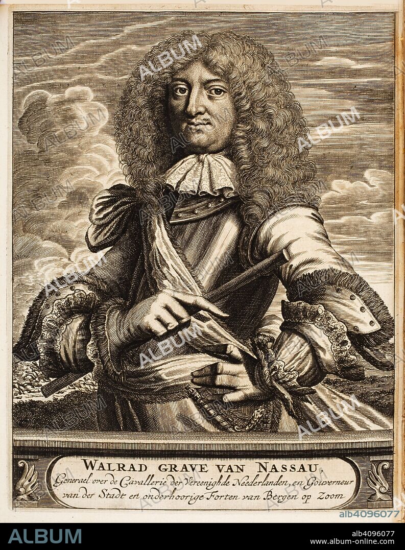 ANONYMOUS. Portrait of Prince Walrad of Nassau-Usingen (1635-1702) (From: Schauplatz des Krieges).