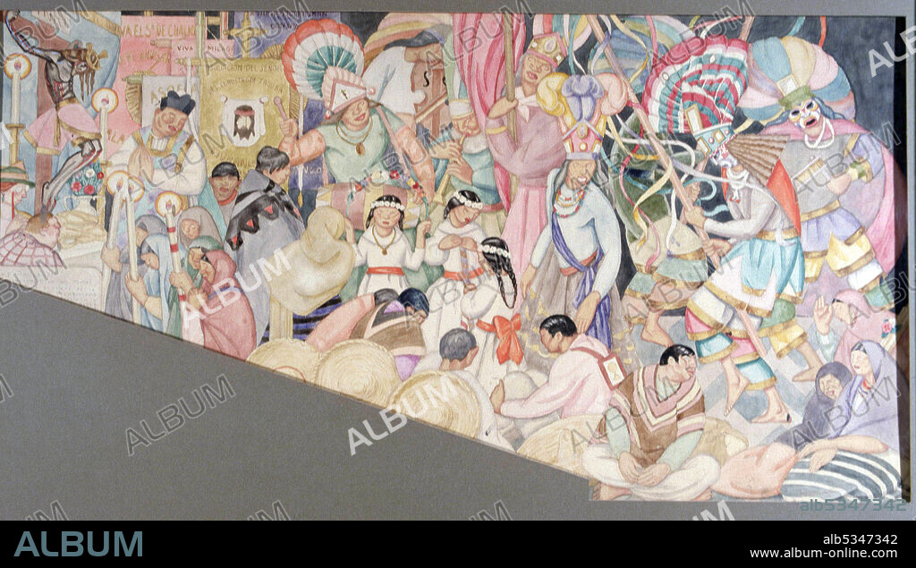 LEAL, FERNANDO. PINTOR MEXICANO. 1896-1964. " LOS DANZANTES DE CHALMA ", AÑO 1921. COLECCION FERNANDO LEAL AUDIRAC. ATENCION: AUTOR CONTEMPORANEO SUJETO A COPYRIGHT ©. EL CLIENTE FINAL ES RESPONSABLE DE LA GESTION DE LOS DERECHOS DE AUTOR CON LAS SOCIEDADES EXISTENTES DE GESTION DE DERECHOS O DIRECTAMENTE CON LOS ORGANISMOS TITULARES DE LOS MISMOS.