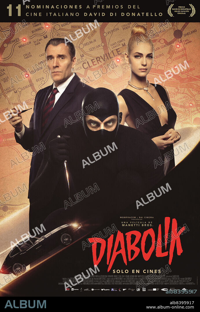Affiche de DIABOLIK, 2021, réalisé par ANTONIO MANETTI et MARCO MANETTI. Copyright RAI CINEMA.