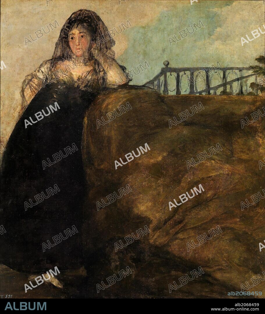 Francisco de Goya y Lucientes / 'Una manola: Leocadia Zorrilla', 1820-1823, Escuela Española, Óleo sobre Revestimiento mural, 145,7 cm x 129,4 cm, P00754.