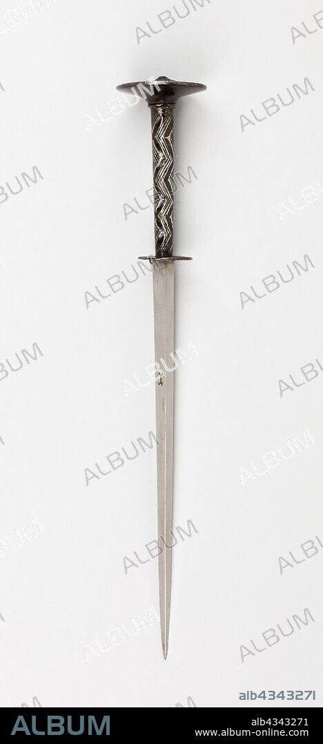 Rondel Dagger, 19th century in early 15th century style, German, Germany, Steel, L. 37.2 cm (14 5/8 in.).