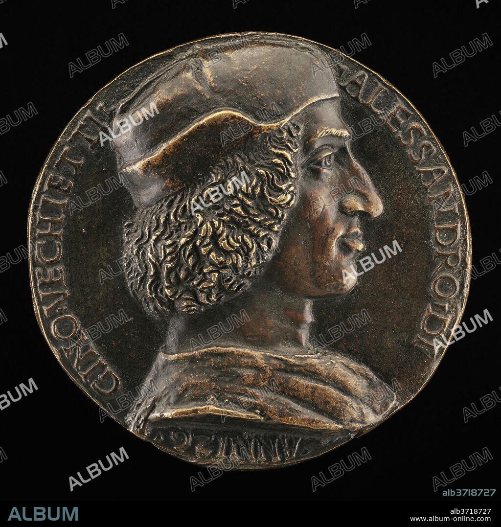 STYLE OF NICCOLò FIORENTINO. Alessandro di Gino Vecchietti, 1472-1532 [obverse]. Dated: c. 1498. Dimensions: overall (diameter): 8 cm (3 1/8 in.). Medium: bronze.