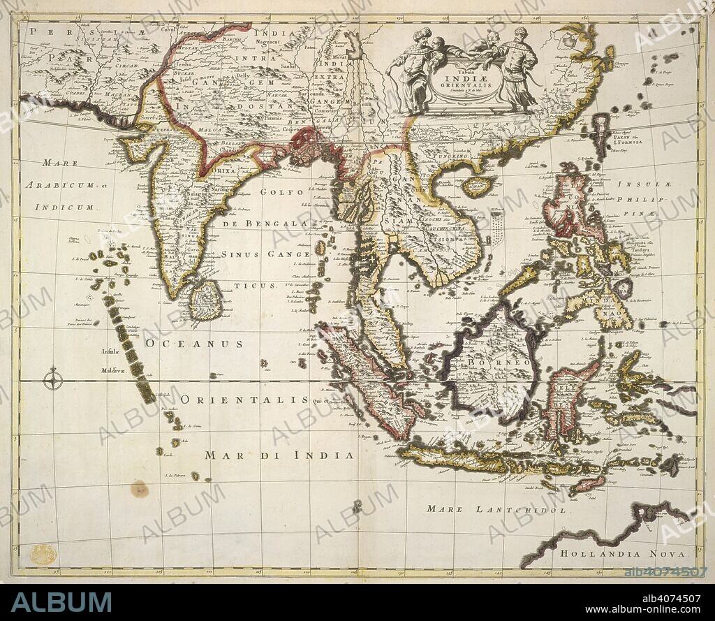 FREDERIK DE WIT. A map of the East Indies. Tabula Indiae Orientalis. [Amsterdam] : [F. de Witt], 1662. Source: Maps K.Top.115.1.