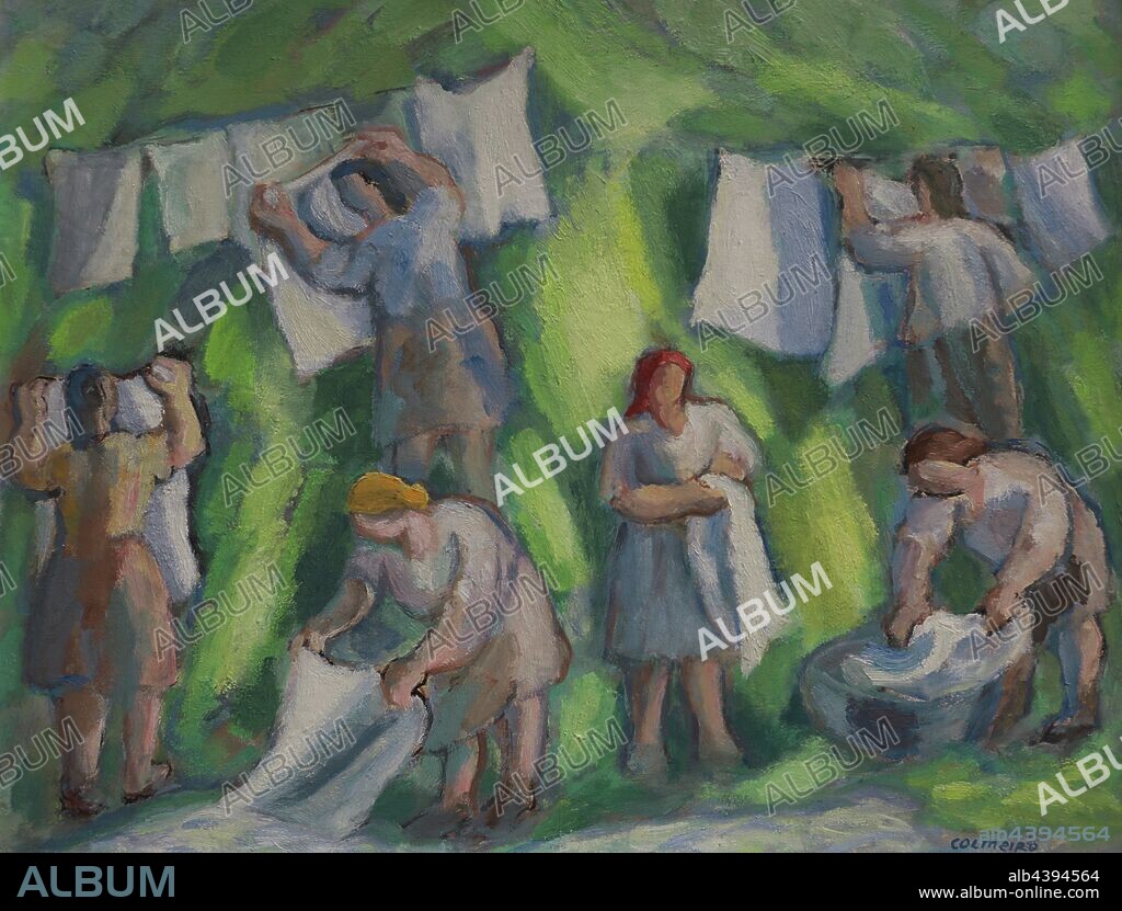 Manuel Colmeiro (1901-1999). Pintor gallego. Lavanderas, 1967. Museo de Bellas Artes. La Coruña. Galicia. España.
