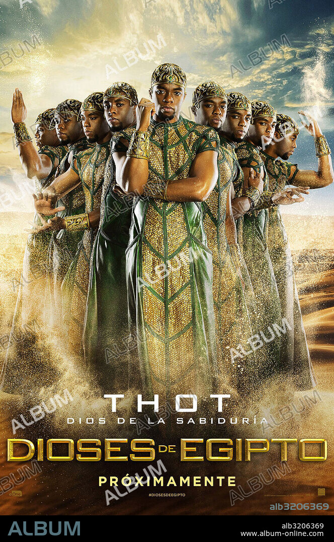 CHADWICK BOSEMAN en DIOSES DE EGIPTO, 2016 (GODS OF EGYPT), dirigida por ALEX PROYAS. Copyright CONCORDE CLOCK CINEMA/SUMMIT ENT/THUNDER ROAD PICTURES.