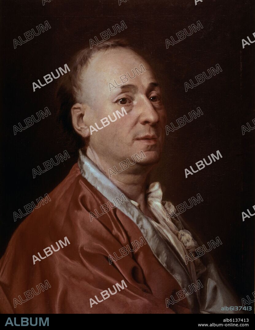 DMITRI LEVITSKI. DENIS DIDEROT (1713-1784) - 1773 - PINTURA BARROCA RUSA.