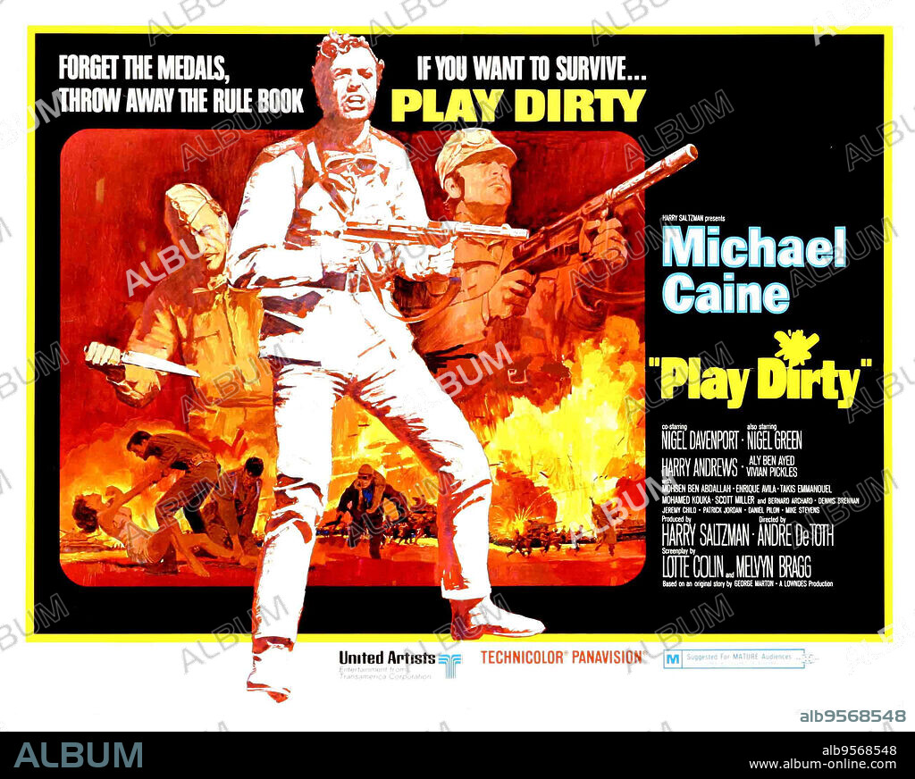 Poster de MERCENARIOS SIN GLORIA, 1968 (PLAY DIRTY), dirigida por ANDRE DE TOTH. Copyright LOWNDES PRODUCTIONS LIMITED.