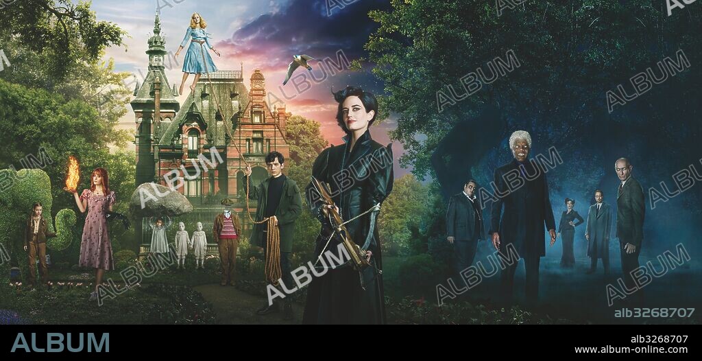 ASA BUTTERFIELD, ELLA PURNELL, JOSEPH ODWELL, PIXIE DAVIES, SAMUEL L. JACKSON and THOMAS ODWELL in MISS PEREGRINE'S HOME FOR PECULIAR CHILDREN, 2016, directed by TIM BURTON. Copyright CHERNIN ENTERTAINEMENT/ ST. PETERSBURG CLEARWATER FILM COMMI.