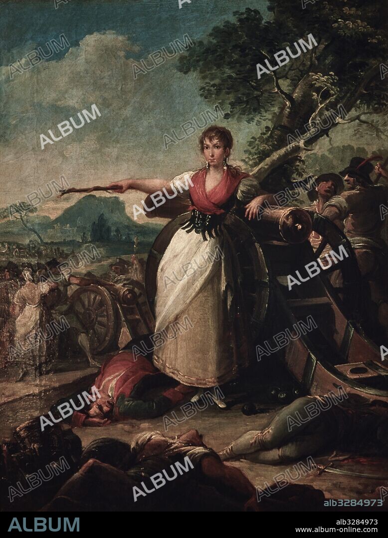 FERNANDO BRAMBILA. Agustina Saragossa y Domènech, llamada Agustina de Aragón (1789-c.1858). Patriota española.