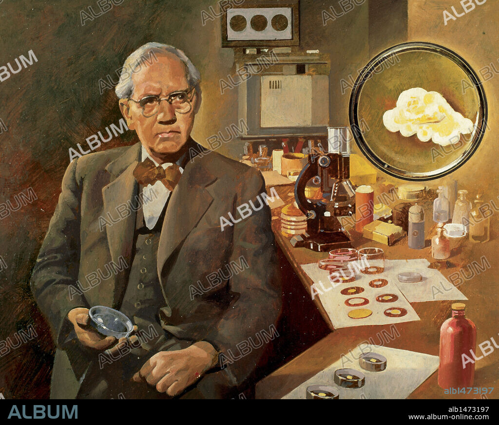 Alexander Fleming (1881-1955). British microbiologist, discoverer of penicillin (1928). Nobel Prize in Physiology and Medicine in 1945.