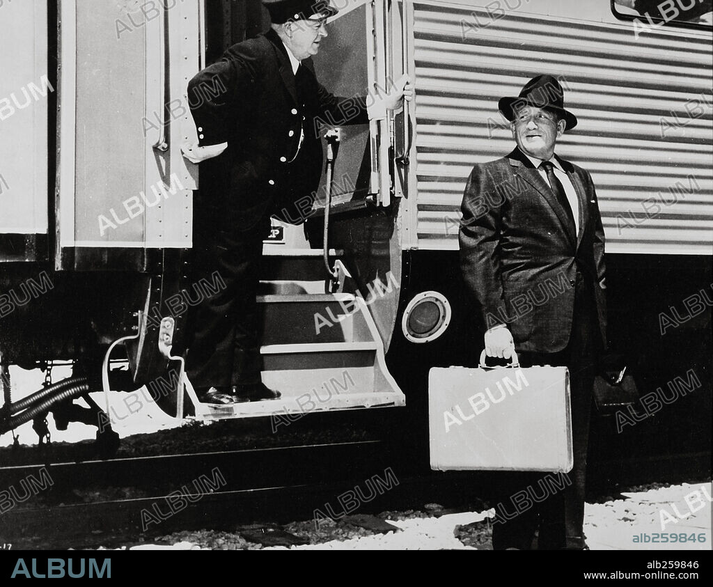 TRACY SPENCER. SPENCER TRACY in BAD DAY AT BLACK ROCK, 1955, directed by JOHN STURGES. Copyright M.G.M.