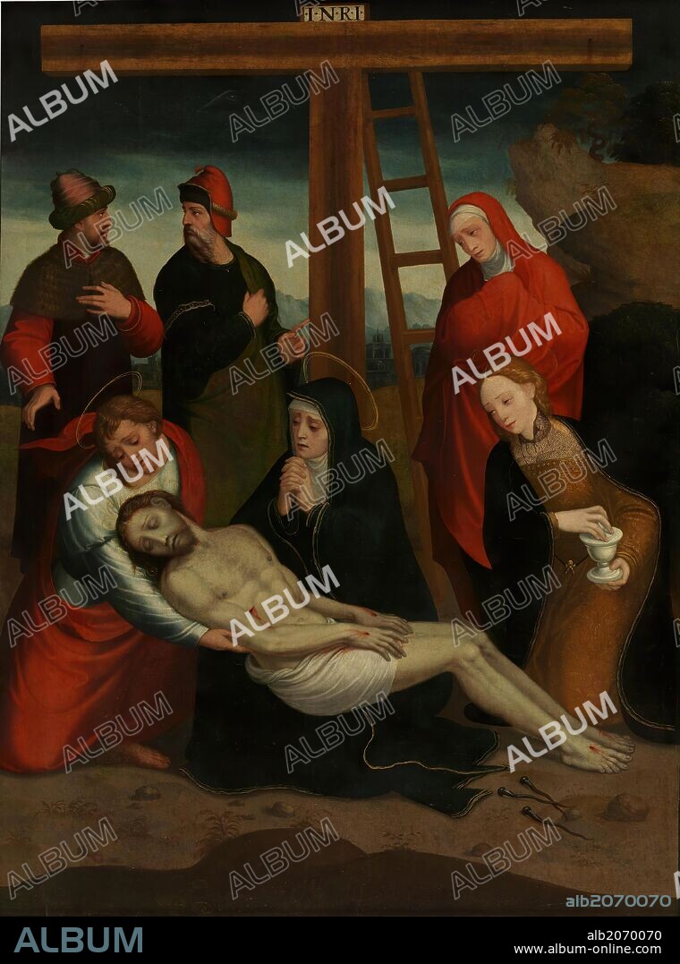 Juan Correa de Vivar / 'El Descendimiento', Segundo tercio del siglo XVI, Escuela Española, Tabla, 123 cm x 92 cm, P00692.