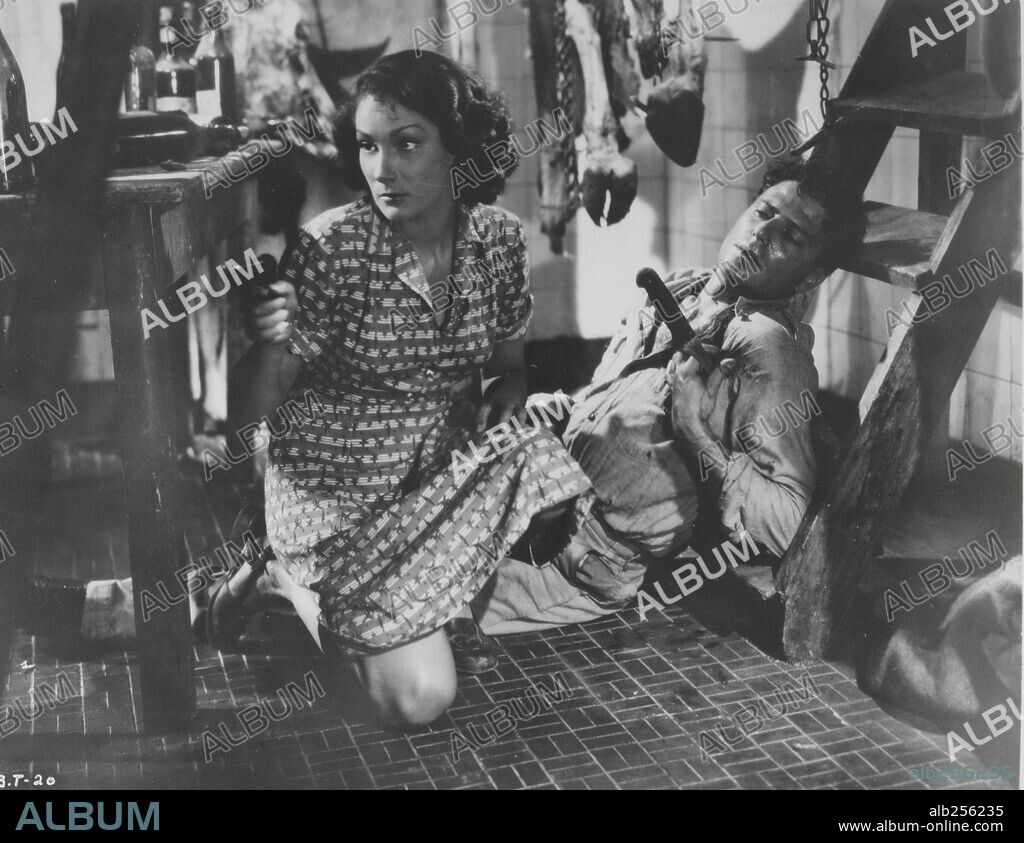 DORIS DOWLING and RAF VALLONE in BITTER RICE, 1949 (RISO AMARO), directed by GIUSEPPE DE SANTIS. Copyright LUX/DE LAURENTIIS.