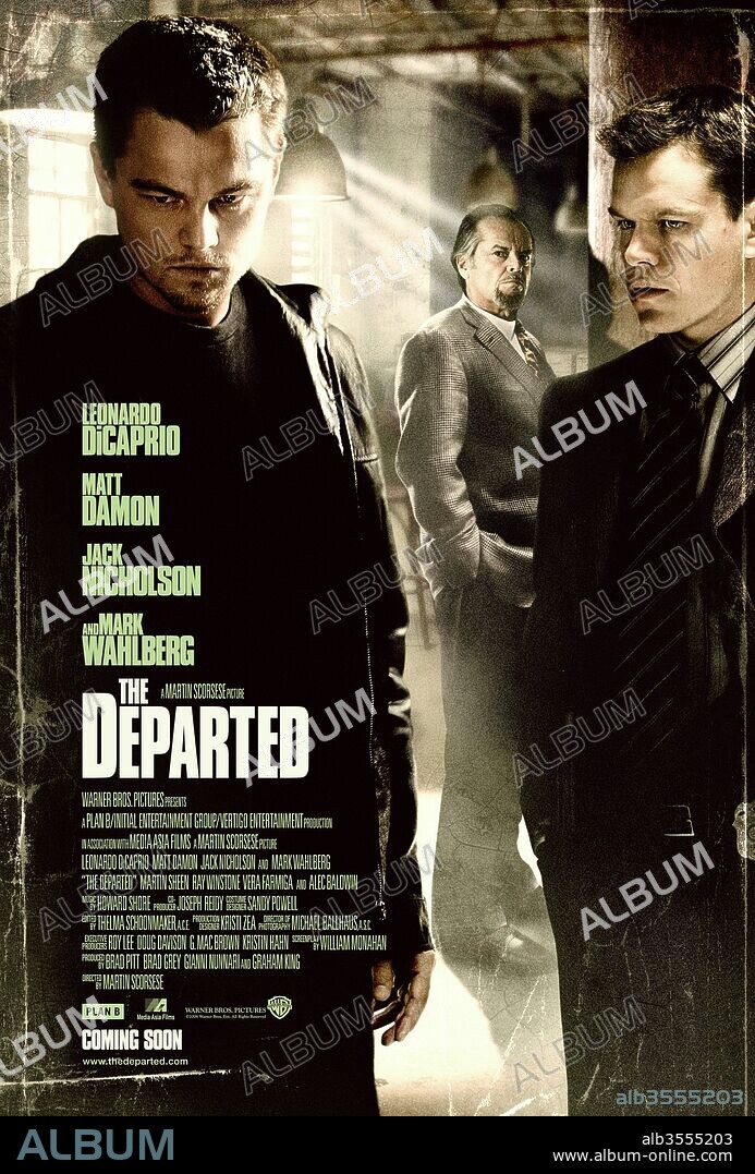 Poster de INFILTRADOS, 2006 (THE DEPARTED), dirigida por MARTIN SCORSESE. Copyright WARNER BROS PICTURES/VERTIGO ENTERTAINMENT/INITIAL ENTERTAIN.