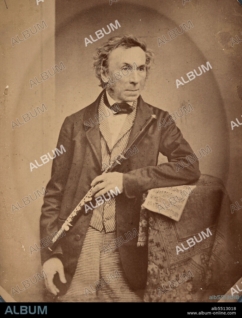 FRANZ HANFSTAENGL. Portrait of the composer Theobald Böhm (1794-1881).