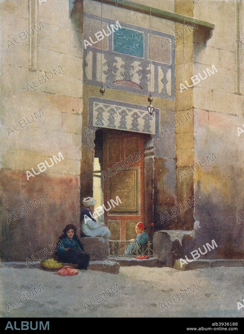 'A Mosque Door, Cairo',  c1880, (1904). From Egypt, by R. Talbot Kelly. [Adam & Charles Black, London, 1904].