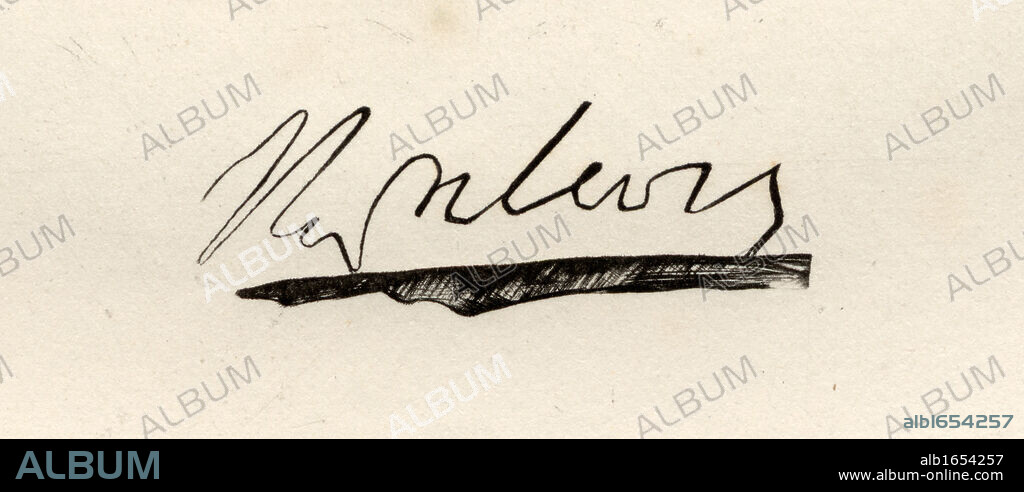 Napoleon Bonaparte,1769-1821, Emperor of the French. His signature.