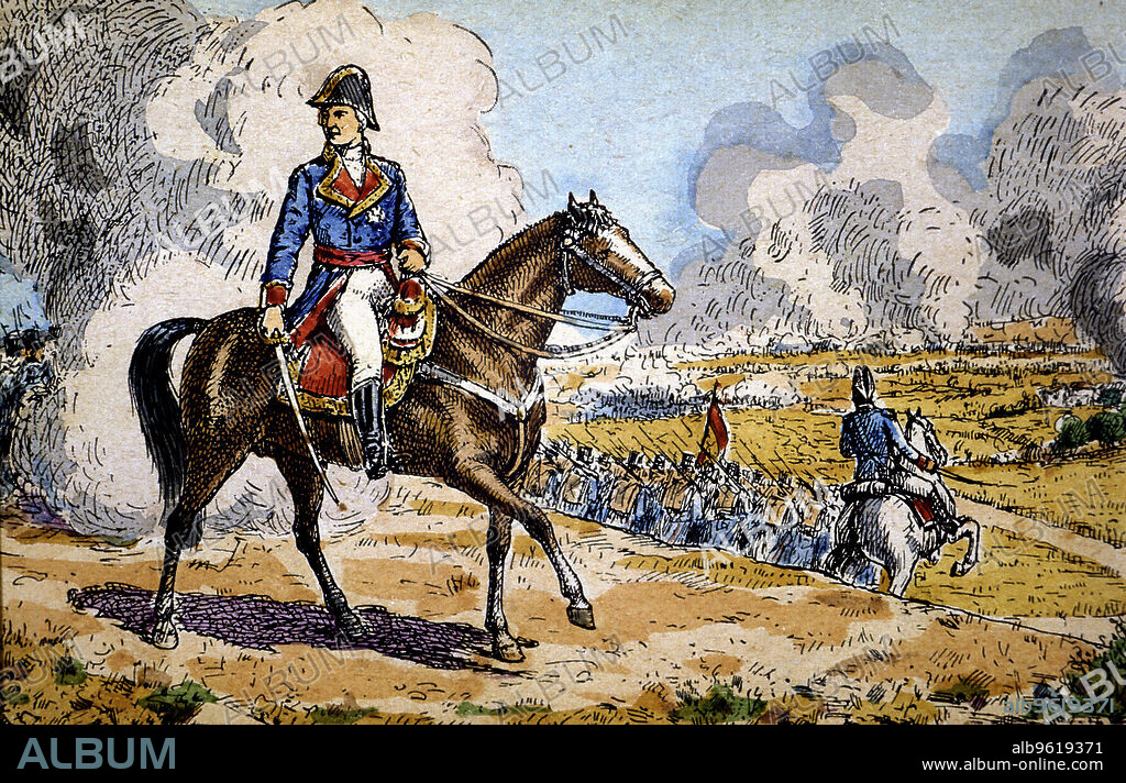 Battle of Bailen (July 19, 1808) between the French army and the troops assembled by the defense boards of Granada and Sevilla under the command of General Castaños.