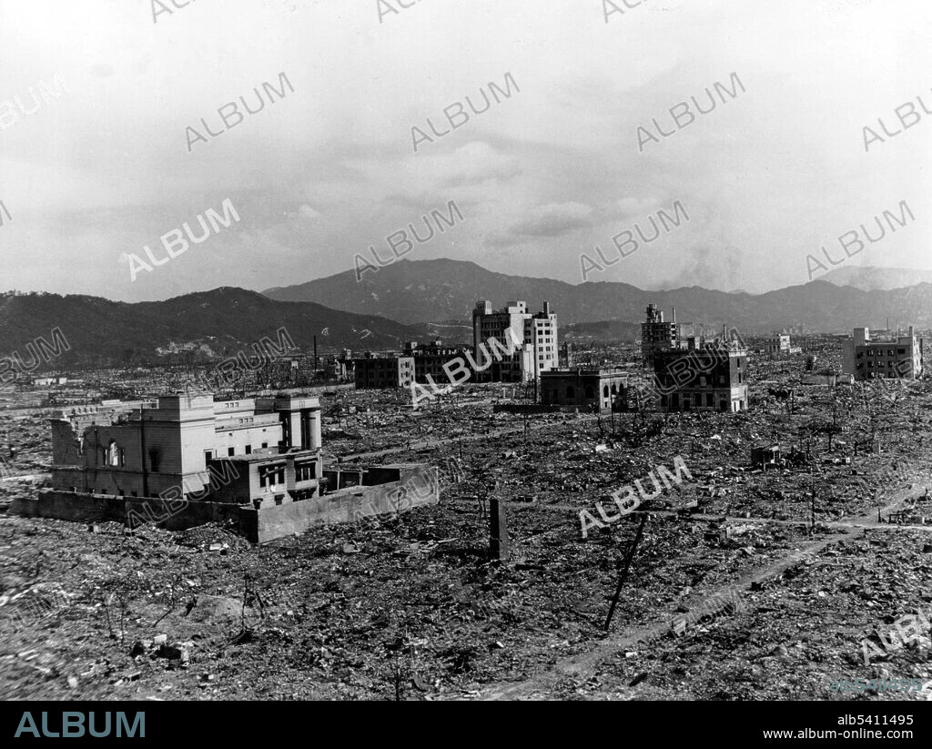 Fat Man was the codename for the atomic bomb that was detonated over the Japanese city of Nagasaki by the United States on August 9, 1945. It was built by scientists and engineers at Los Alamos Laboratory using plutonium from the Hanford Site and dropped from the Boeing B-29 Superfortress Bockscar piloted by Major Charles W. Sweeney. 53 seconds after its release, the bomb exploded at 11:02 a.m. at an approximate altitude of 1,800 feet. Less than a second after the detonation, the north of the city was destroyed and 35,000 people were killed. The industrial damage in Nagasaki was high, leaving 68-80% of the non-dock industrial production destroyed. It was the second and, to date, the last use of a nuclear weapon in combat, and also the second detonation of a plutonium bomb. Photographed for the DOE, October 26, 1945.