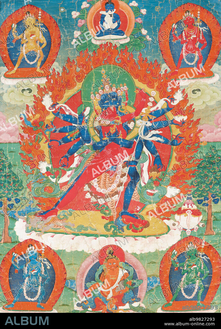 TIBETAN CULTURE. Thangka of Chakrasamvara yab yum.