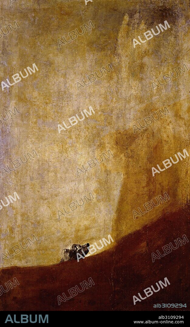 FRANCISCO DE GOYA. Perro Semihundido/ 1820-1820.