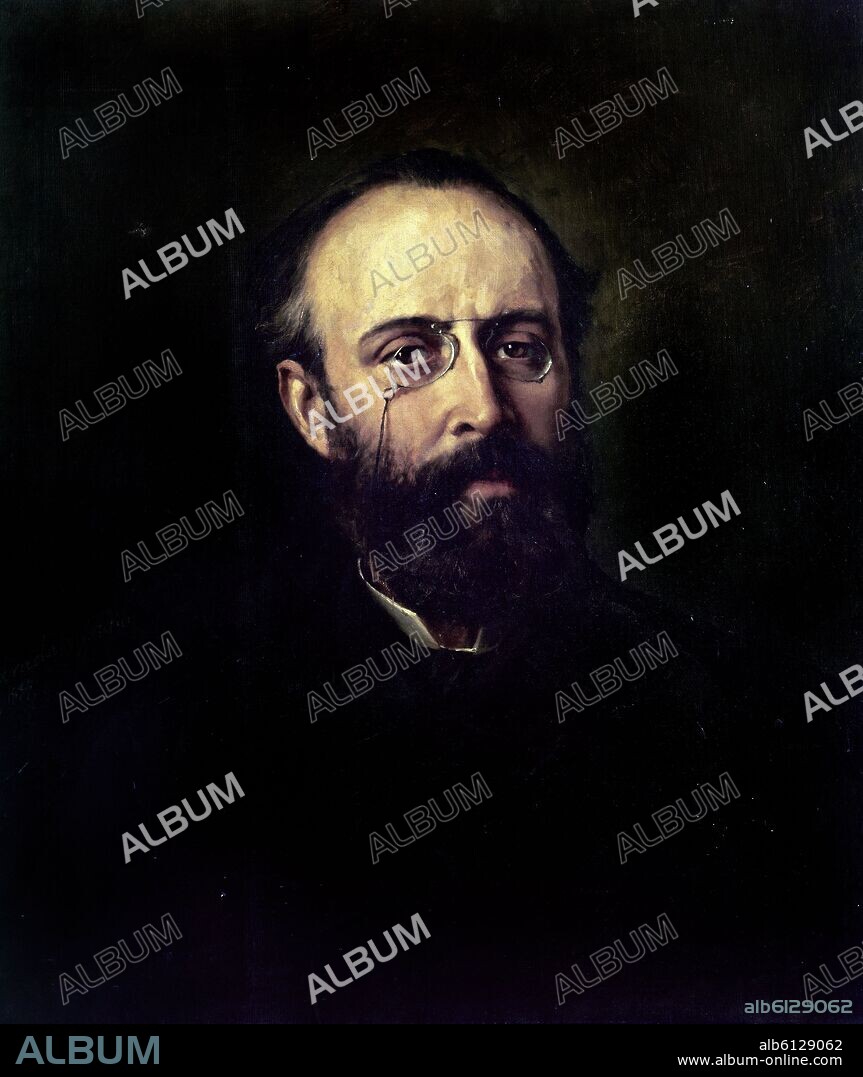 JOSÉ PARADA Y SANTÍN. 'Portrait of Francisco Silvela', 19th century.
