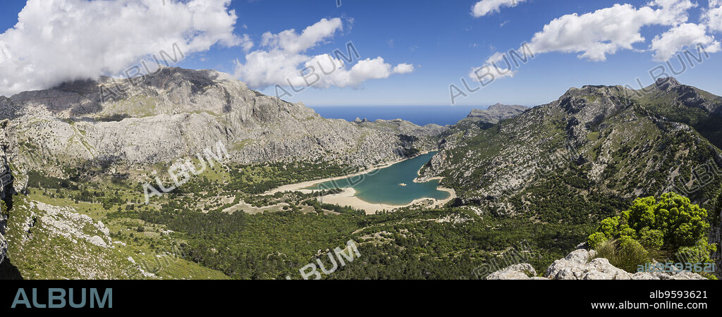 reservoir of Gorg Blau and Puig Major, the highest of the island of Mallorca point, 1445 meters above sea level, Sierra de Tramuntana, municipality of Escorca,Mallorca, balearic islands, spain, europe.