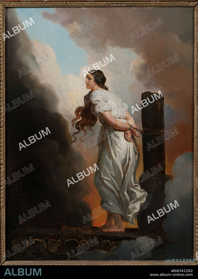 ALEXANDRE-EVARISTE FRAGONARD. Jeanne d'Arc sur le bûcher (Joan of Arc at the Stake).