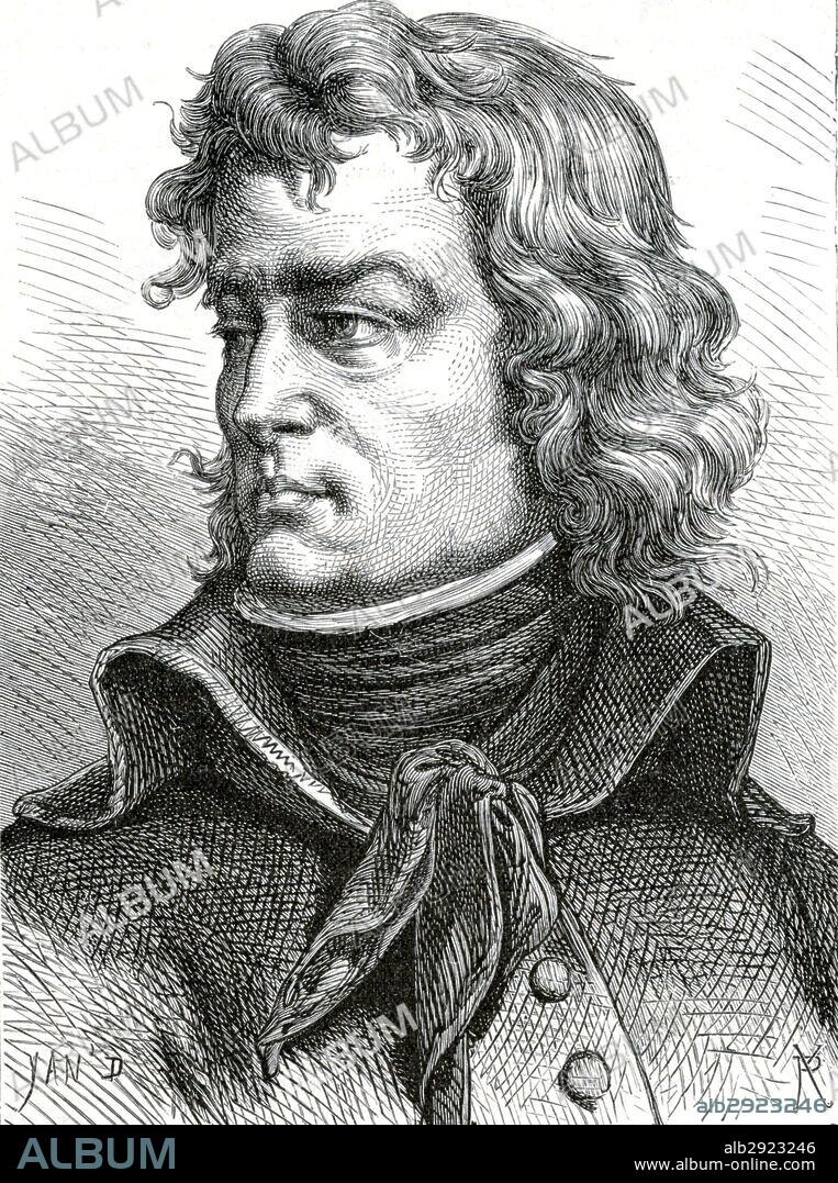 French Revolution-Jean Baptiste Camille de Canclaux (2 August 1740, Paris-27 December 1817, Paris) was a French general during the French Revolution, a commander in chief, and a pair de France. (illustration by Yan' Dargent 1824-1899).