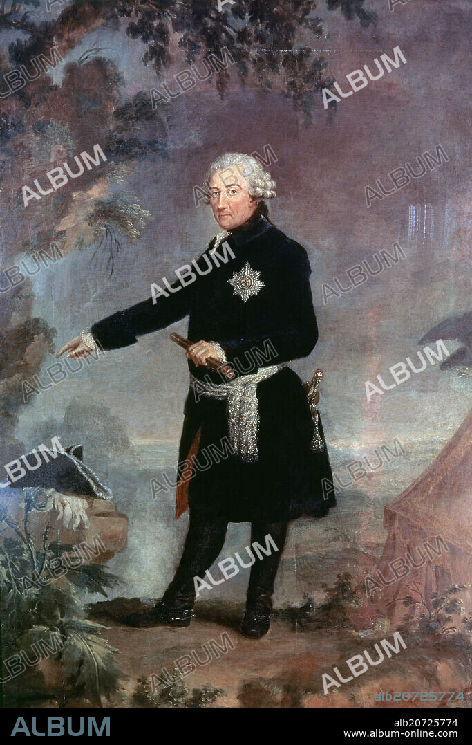 ANNA DOROTHEA THERBUSCH. Portrait of Frederick II the Great - 1772 - 258x176 cm - oil on canvas.