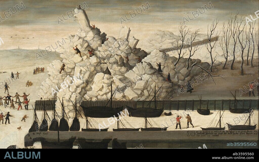 CORNELIS JACOBSZ. VAN CULEMBORCH. Iceberg on the pier of Delfshaven.