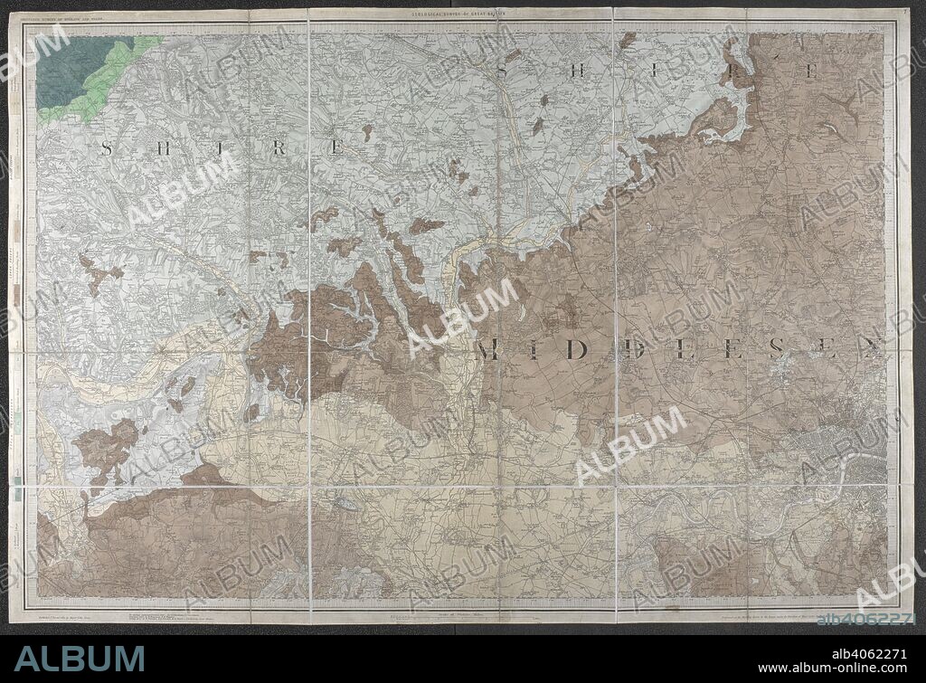 Map of Middlesex. [Geological Survey of England and Wales, on the scale of one inch to a mile. Sheets 1, 7 and 8. Middlesex]. [1845, etc]. On the scale of one inch to a mile. Source: Maps.1180.(26) sheet 7.