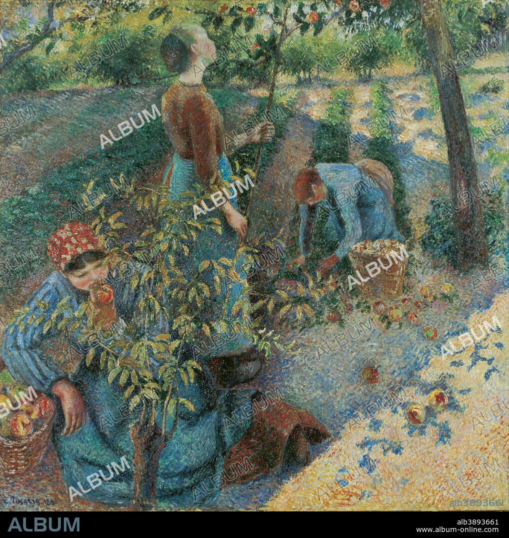 CAMILLE PISSARRO. Apple Picking. Date/Period: 1886. Painting. Oil on canvas. Height: 1,258 mm (49.52 in); Width: 1,274 mm (50.15 in).