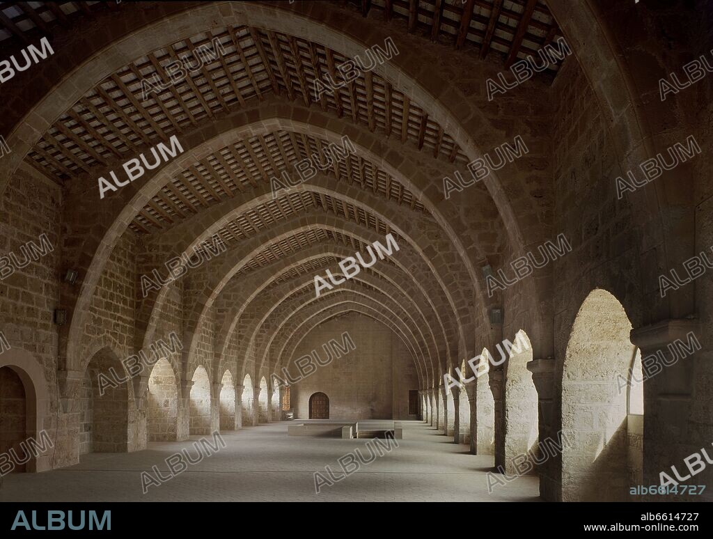 DORMITORIO DE LOS MONJES S. XII. COMENZADO A CONSTRUIR EN 1173.