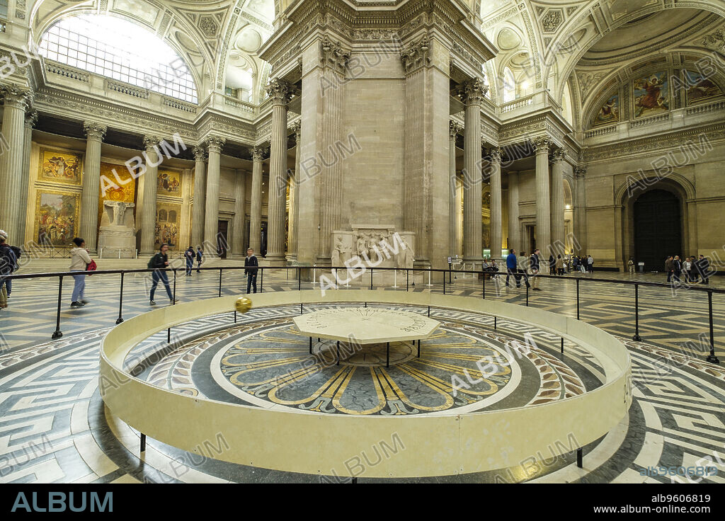 pendulo de Foucault, Panteón , le Panthéon, monumento de estilo neoclásico, V distrito ,París, France,Western Europe.