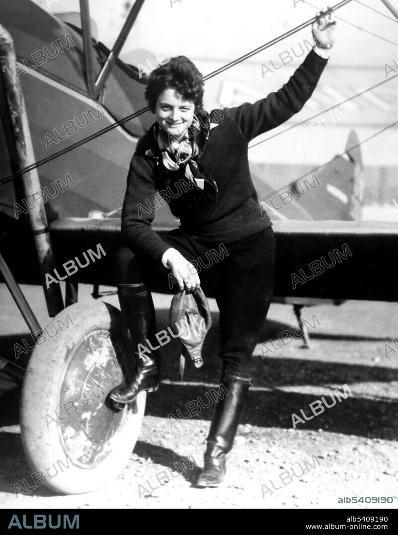 Iris Louise McPhetridge Thaden (November 12, 1905 - November 9, 1979) was an American aviatrix.  In 1929, she became the first pilot to hold the women's altitude, endurance and speed records in light planes simultaneously. Thaden was a friend and rival of Amelia Earhart, Pancho Barnes, Opal Kunz, and Blanche Noyes. In 1929, she won the Women's Air Derby. In 1930, she helped found an international organization for women pilots called the Ninety-Nines. In 1936, she won the Bendix Trophy Race in the first year women were allowed access to compete against men. She retired from competition in 1938. No photographer credited, undated (cropped and cleaned).