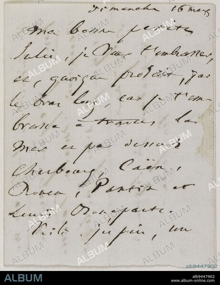 Chenay Album folio 1, 5 manuscripts of Victor Hugo, Hugo, Victor, Man or woman of letters - Writer, Chenay, Paul, Between 1855 and 1865, 19th century, House of Victor Hugo - Hauteville House, Manuscripts, Printed matter, Binding, Album, Manuscript, Paper, India ink, Height: 11.3 cm, Width: 9.2 cm, Dimensions - Page - Folio:, Height: 39.5 cm, Width: 30.5 cm.