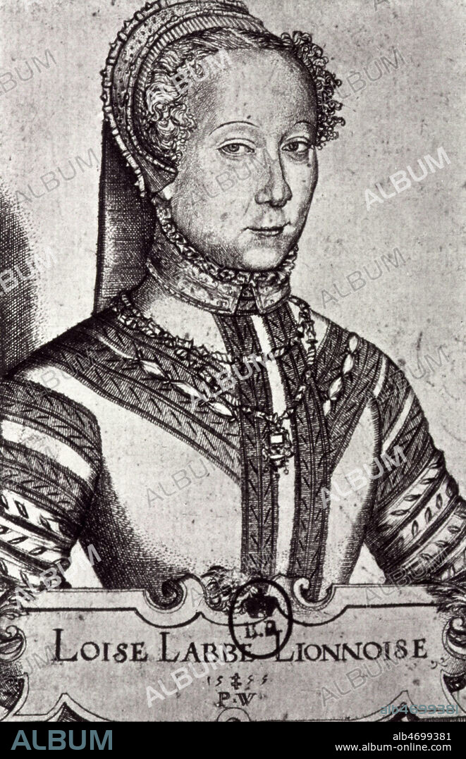 Portrait de Louise LABBE (1525-1566) par Woeiriot de Bouzey, Pierre (1532-159.) . Credit : Collection KHARBINE-TAPABOR.
