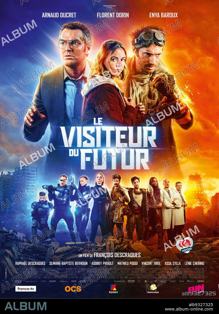Poster of THE VISITOR FROM THE FUTURE, 2022 (LE VISITEUR DU FUTUR), directed by FRANÇOIS DESCRAQUES. Copyright Ankama Animations / France 2 Cinema.
