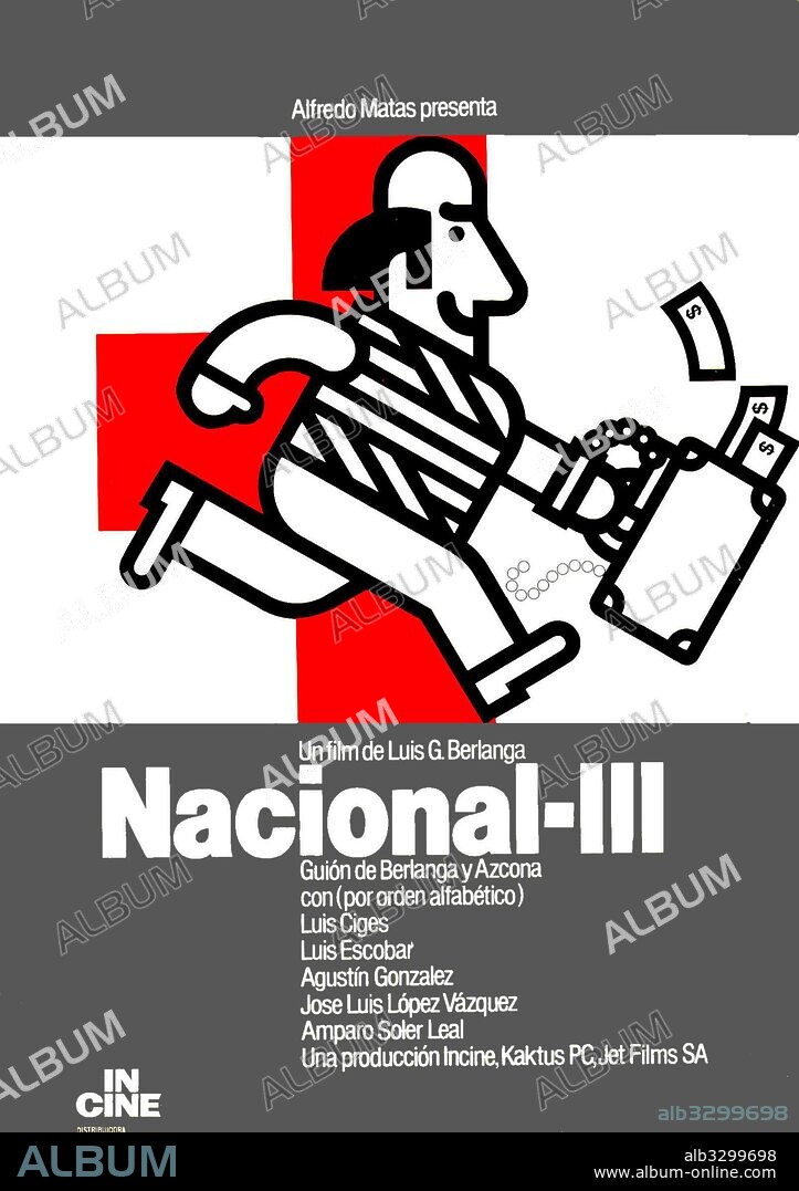 Poster de NACIONAL III, 1982, dirigida por LUIS GARCIA BERLANGA.