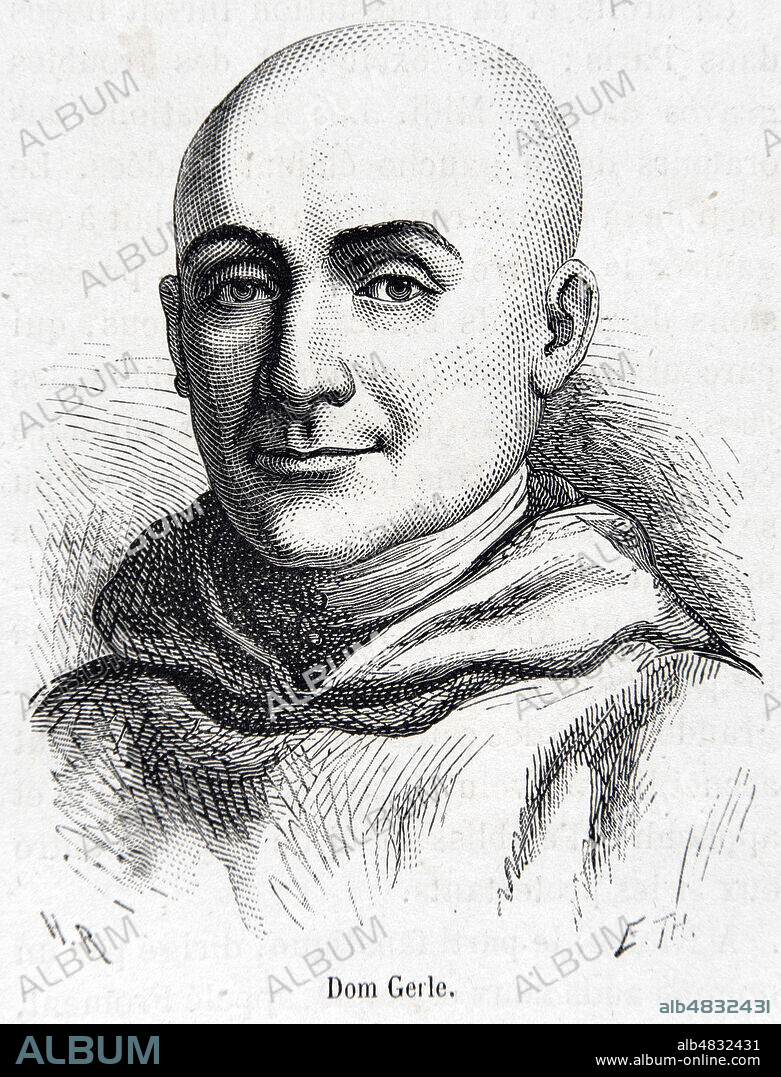 Portrait de Dom Gerle (1736-1801) tire de l'Histoire de France populaire tome 3 par Henri Martin (1810-1883), vers 1870. Credit : Collection Grob/KHARBINE-TAPABOR.
